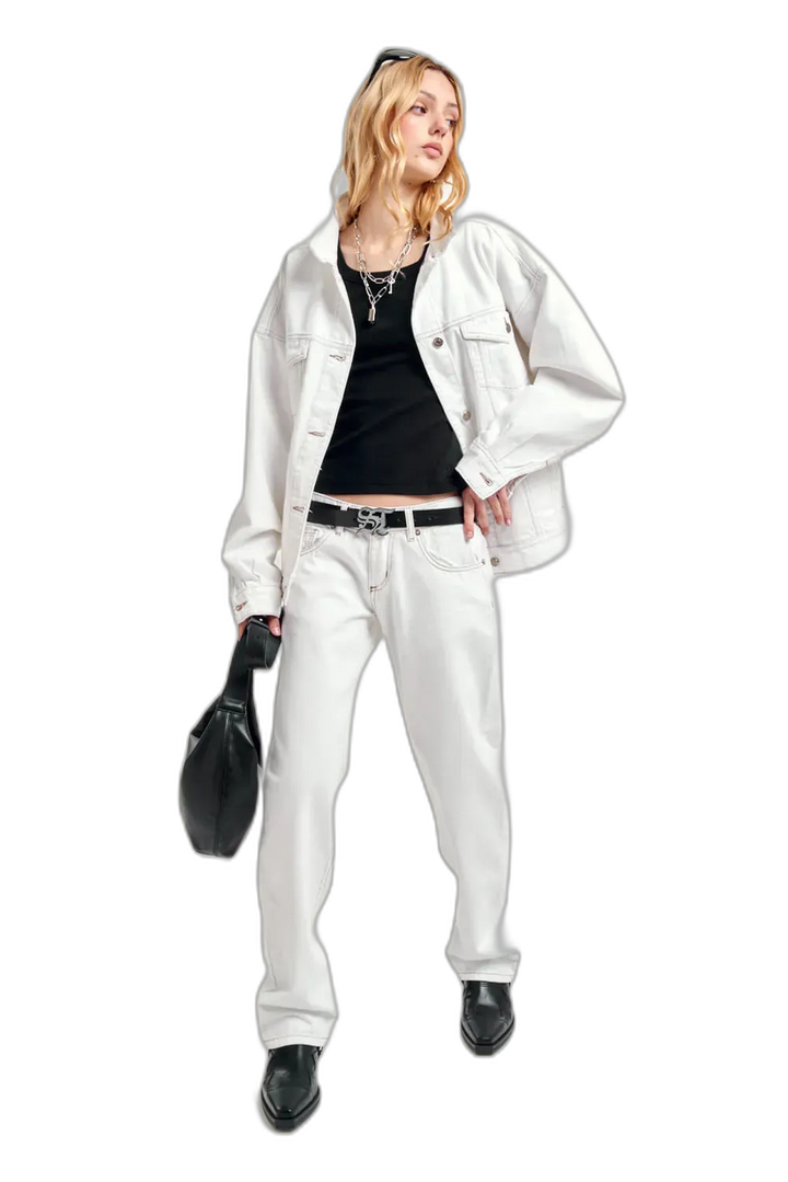 JEAN LOW RISE WHITE