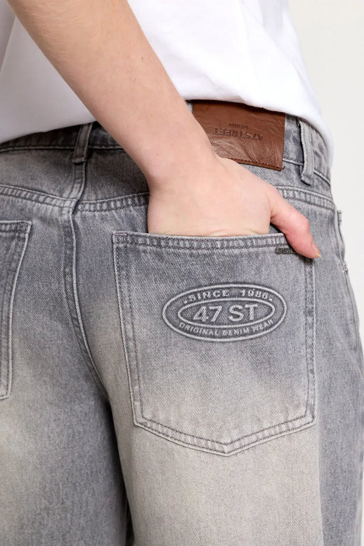 Jean Baggy Grey 47 Street Mujer