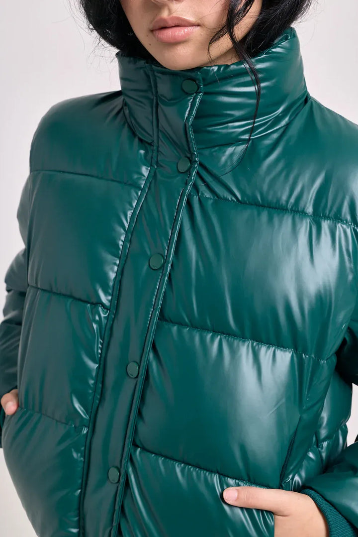 Campera 47 Street Lean Puffer Mujer con Cierre Frontal