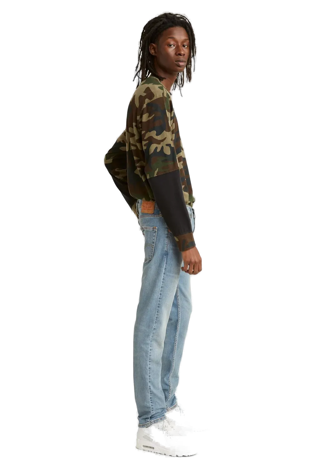 Jean Slim Taper Long Bottoms Worn to Ride