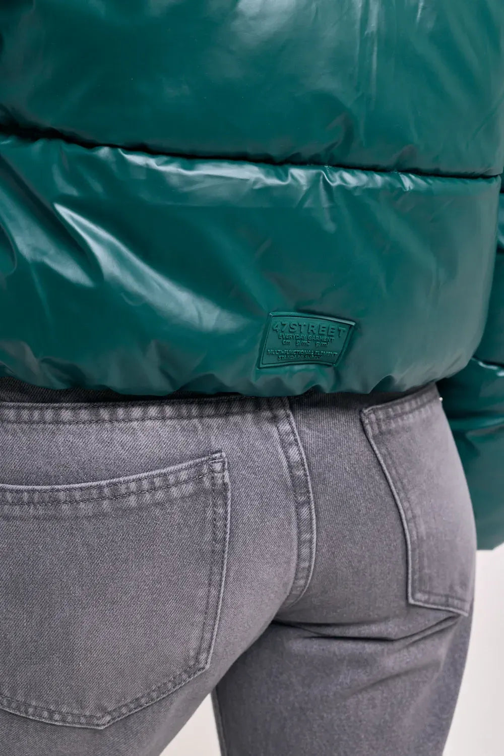 Campera 47 Street Lean Puffer Mujer con Cierre Frontal