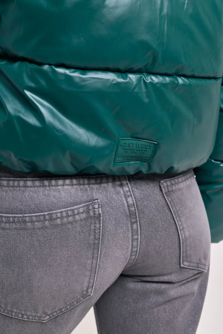 Campera 47 Street Lean Puffer Mujer con Cierre Frontal