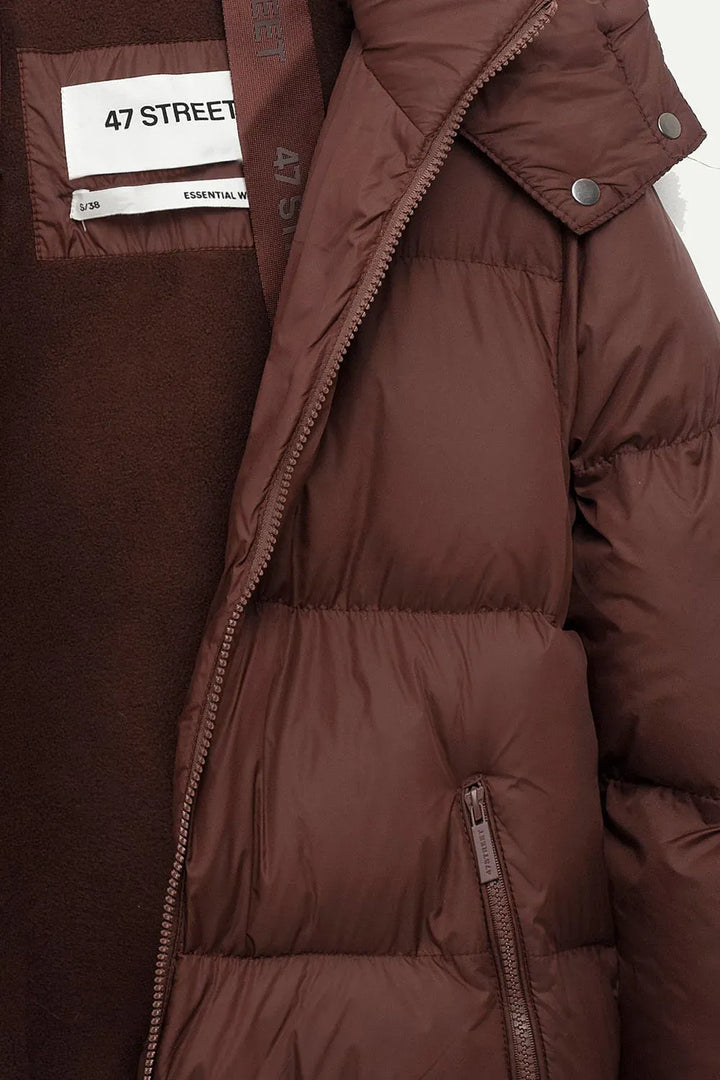 Campera Pause 47 Street Mujer Abrigada con Capucha