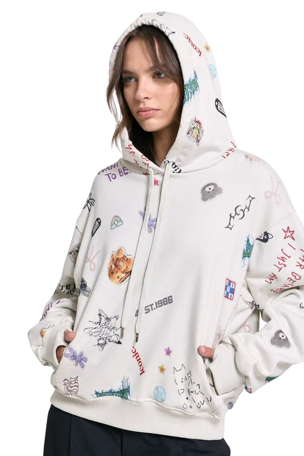 Canguro 47 Street Artsy con Capucha para Mujer