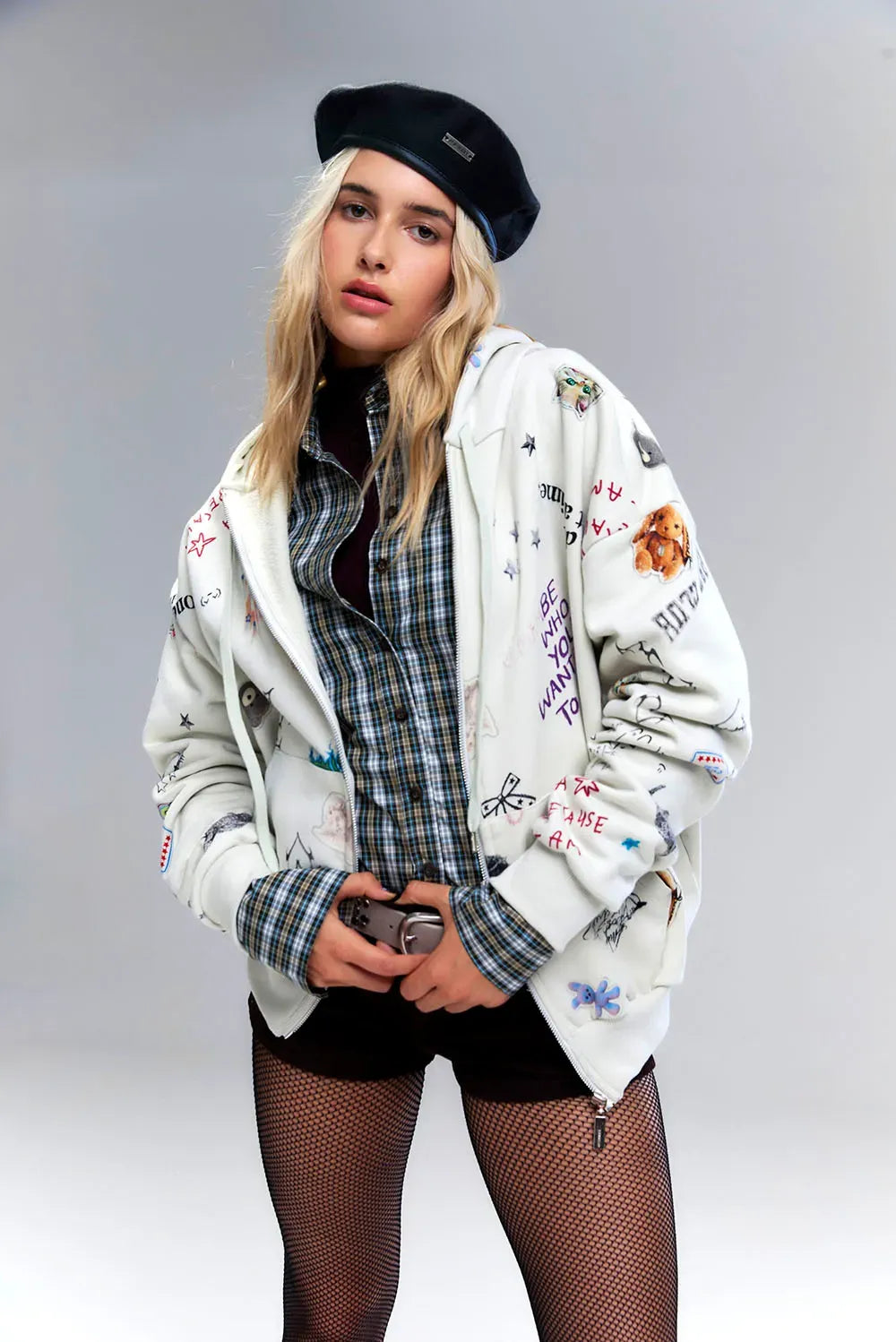 Campera 47 Street Artsy con Capucha para Mujer