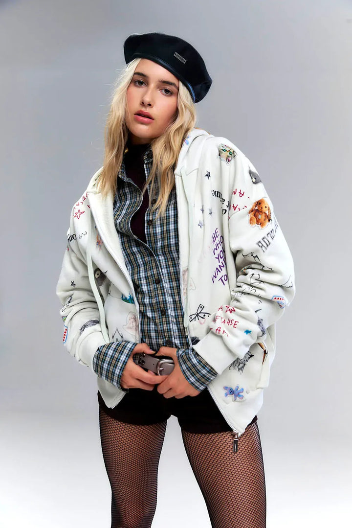 Campera 47 Street Artsy con Capucha para Mujer