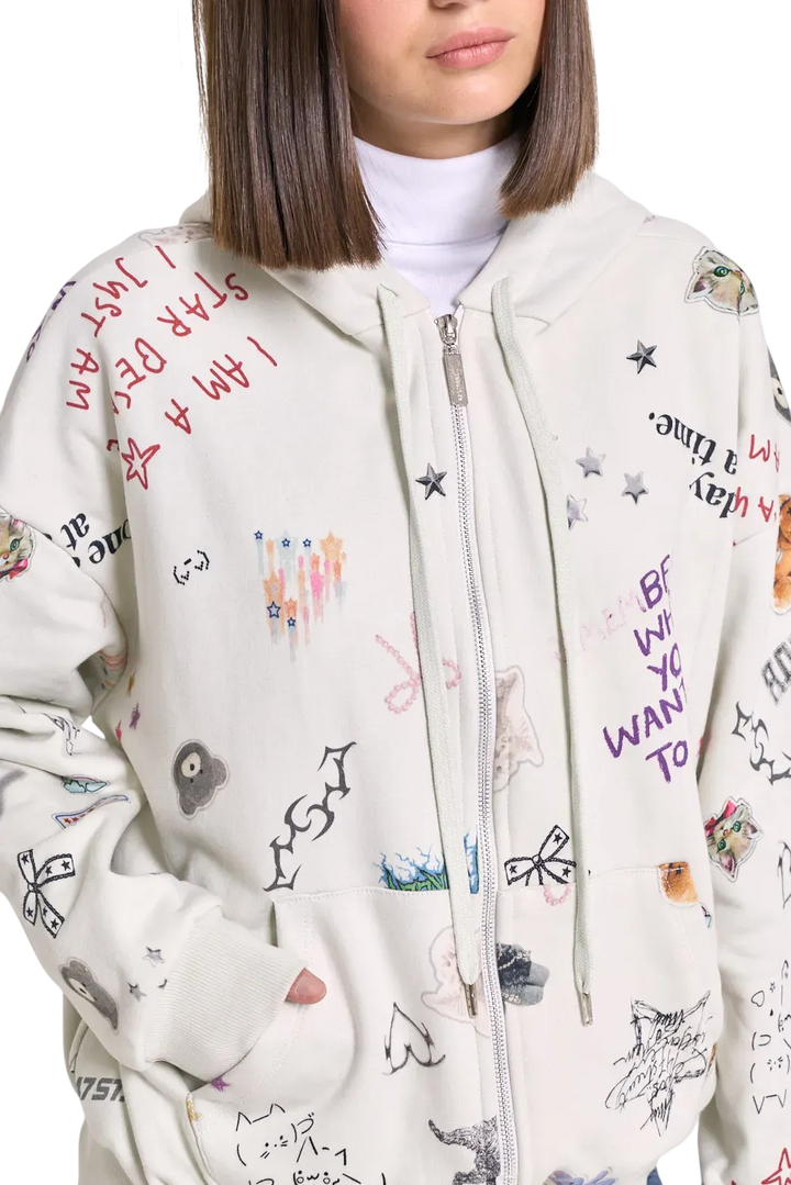 Campera 47 Street Artsy con Capucha para Mujer
