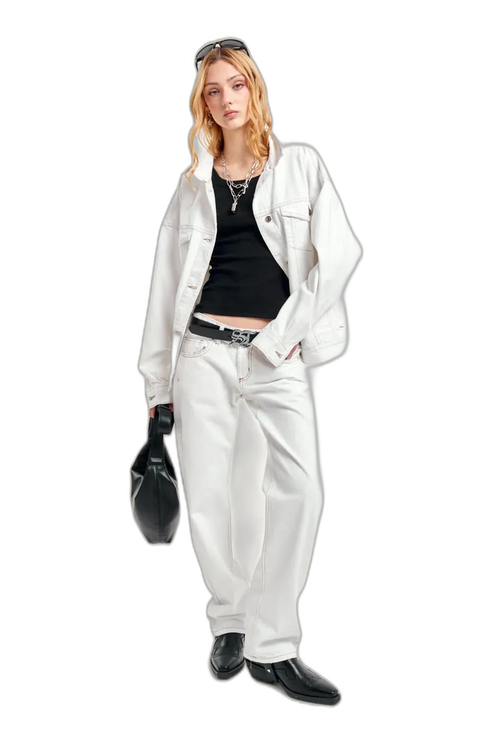 JEAN LOW RISE WHITE