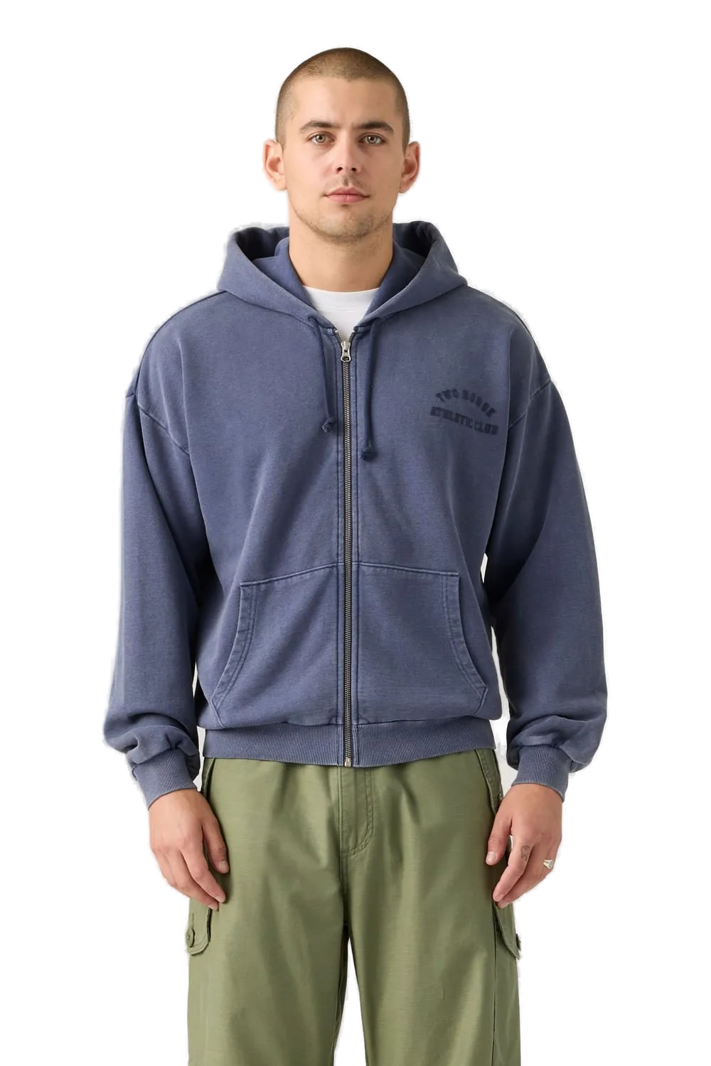 Campera Two Horse Cropped Zip Up Zodiac