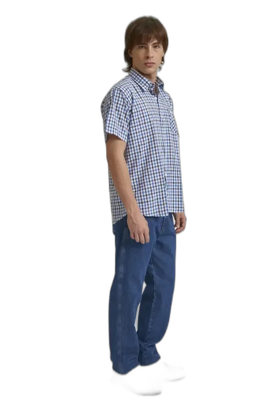 Camisa Reg Linen Checks SS