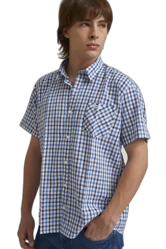 Camisa Reg Linen Checks SS