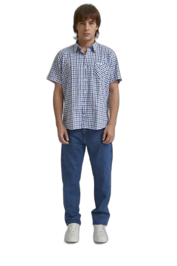 Camisa Reg Linen Checks SS