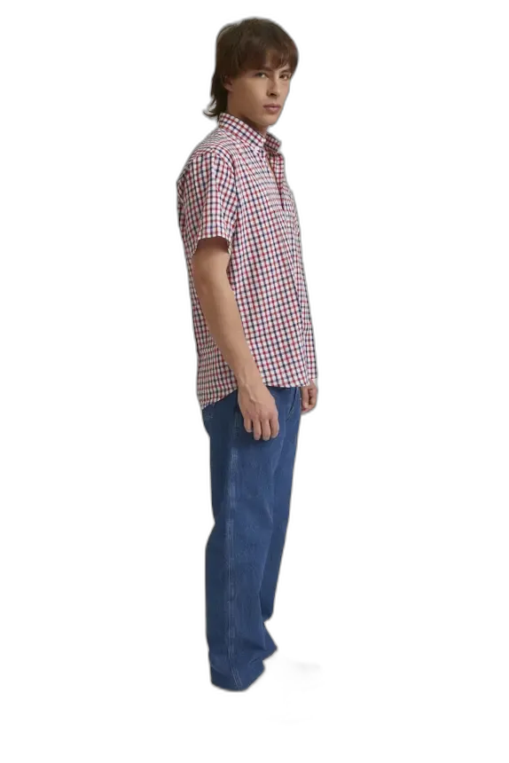 Camisa Reg Linen Checks SS