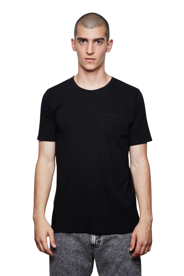 Remera Rock Pocket Black